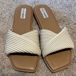 Steve Madden Women's White Slide Sandals